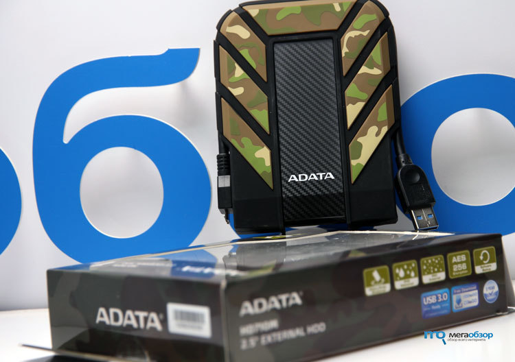 Обзор ADATA DashDrive Durable HD710 1TB. Внешний диск с защитой от падения и влаги.