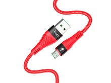 HOCO U53 для передачи данных и зарядки (быстрая зарядка)USB-microUSB, 4A, 1.2м, красный