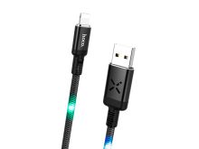 HOCO U63 Spirit для передачи данных и зарядки USB-Lightning, магнитный коннектор, 2.4А, 1.2м, черный