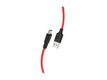 HOCO Data Cable X21 Plus Silicone for Micro black and red