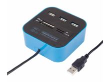 Разветвитель USB-HUB  3 USB+Card Reader