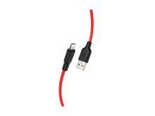 HOCO Data Cable X21 Plus Silicone USB-Lightning black and red