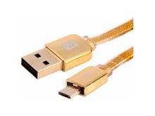 Remax Golden USB-microUSB нейлон, плетеный, золотой