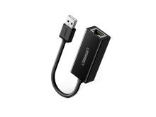 Конвертер сигнала UGREEN CR110 USB2.0 - LAN 10/100Mbps 0.10м чёрный 20254