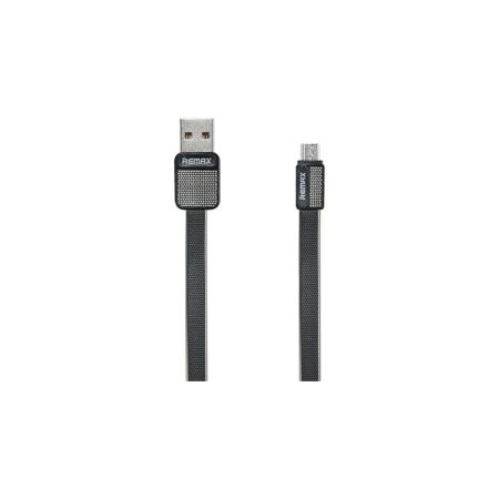 Remax RC-044m USB-microUSB cверхпрочный, метал. оплетка, черный