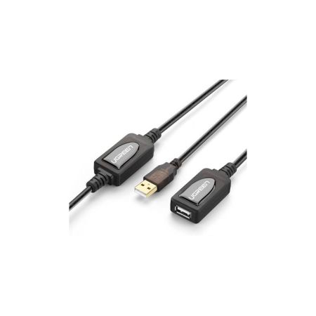 UGREEN US121 USB 2.0 Active Extension Cable with Chipset 15m (Black)