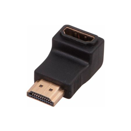 Переходник-штекер HDMI-гнездо HDMI, угловой REXANT 17-6805